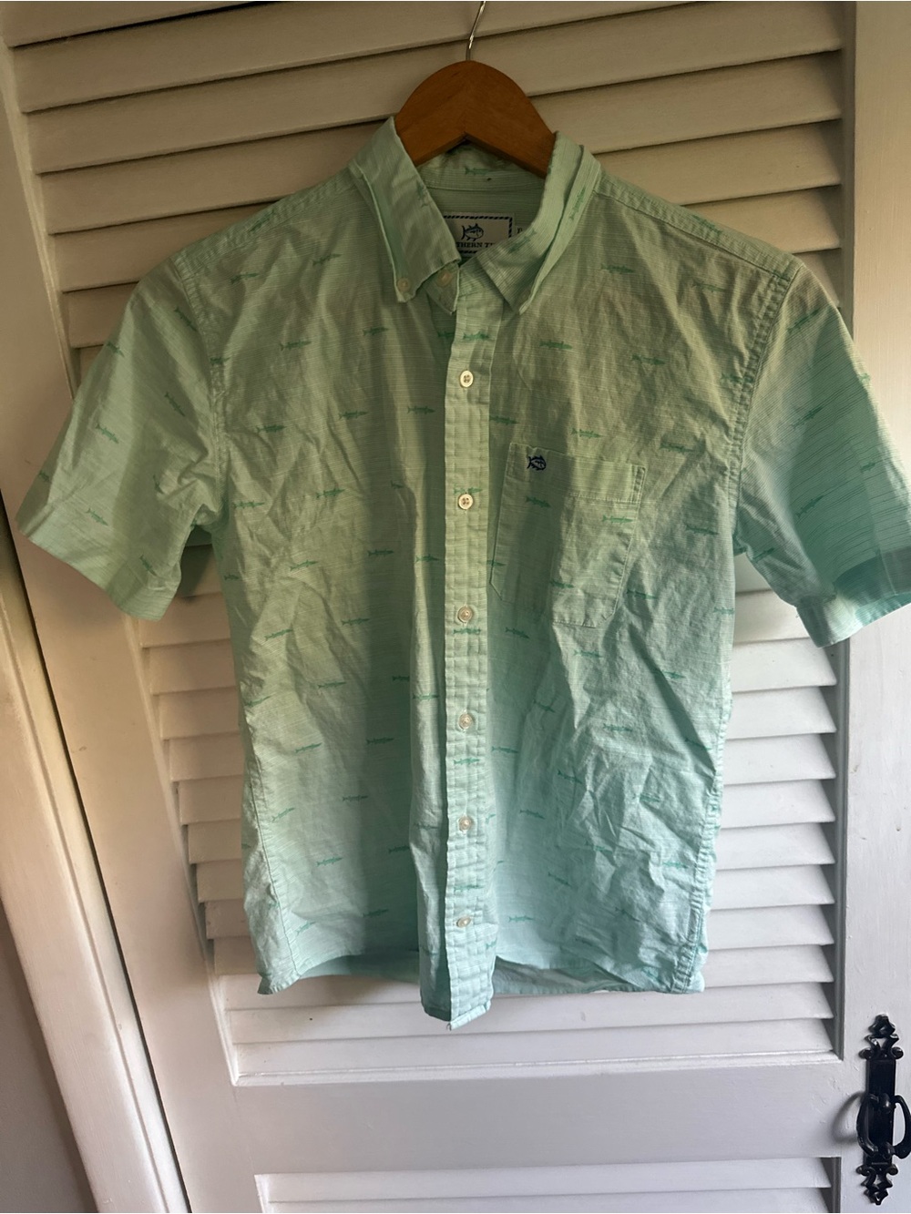 Southern Tide Boys Button Down Shirt Size XL (16) - fish and fun